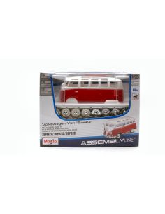 MAISTO MI39956 VW T1 VAN SAMBA RED/WHITE KIT 1:24 Modellino