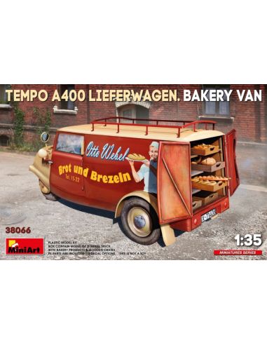 MINIART MIN38066 TEMPO A400 LIEFERWAGEN BAKERY VAN KIT 1:35 Modellino