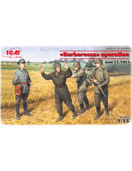 ICM ICM35391 SOVIET MOTORIZED INFANTRY 1979-1988 1 OFFICER + 3 SOLDIERS KIT 1:35 Modellino