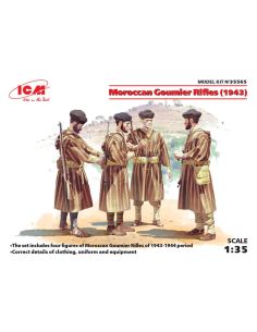 ICM ICM35565 MOROCCAN GOUMIER RIFLES 1943 4 FIGURES KIT 1:35 Modellino