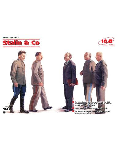 ICM ICM35613 STALIN & CO. 5 FIGURES KIT 1:35 Modellino