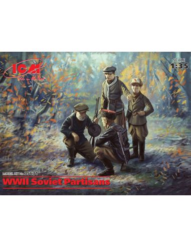 ICM ICM35631 WWII SOVIET PARTISANS 4 FIGURES KIT 1:35 Modellino