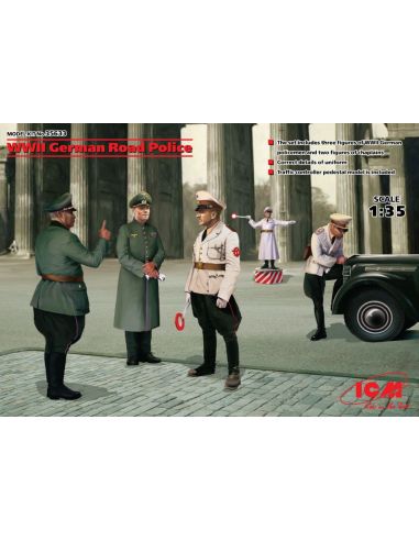 ICM ICM35633 WWII GERMAN ROAD POLICE 5 FIGURES KIT 1:35 Modellino