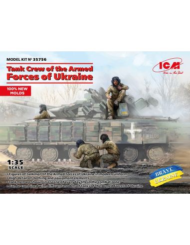 ICM ICM35756 TANK CREW OF THE ARMED FORCES OF UKRAINE KIT 1:35 Modellino