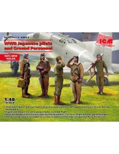 ICM ICM48053 JAPANESE PILOTS AND GROUND PERSONNEL WWII KIT 1:48 Modellino
