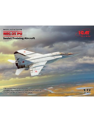 ICM ICM72178 MIG-25 PU SOVIET TRAINING AIRCRAFT KIT 1:72 Modellino