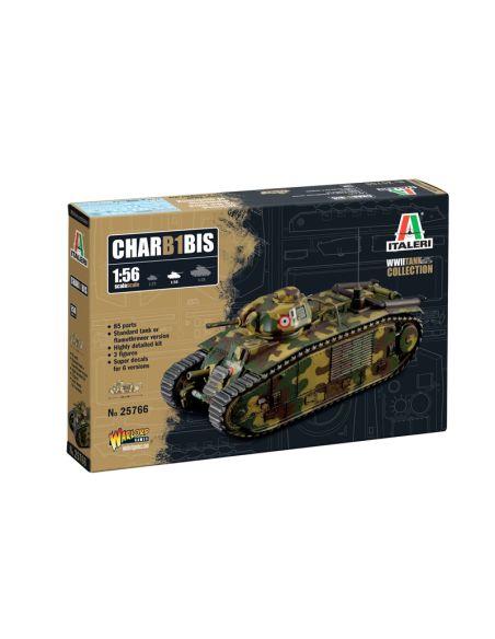 ITALERI IT25766 CHAR B1 BIS KIT 1:56 Modellino