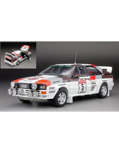 SUNSTAR SS4256 AUDI QUATTRO A2 N.5 RALLY SANREMO 1983 H.MIKKOLA 1:18 Modellino