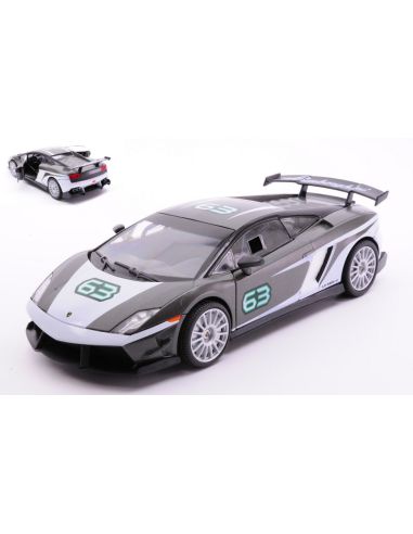 MOTORMAX MTM73793 LAMBORGHINI GALLARDO LP 550-4 SUPER TROFEO GT RACING GREY/WHITE 1:24 Modellino