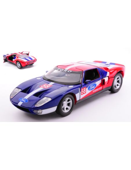 MOTORMAX MTM73799 FORD GT CONCEPT BLUE/RED/WHITE 1:24 Modellino