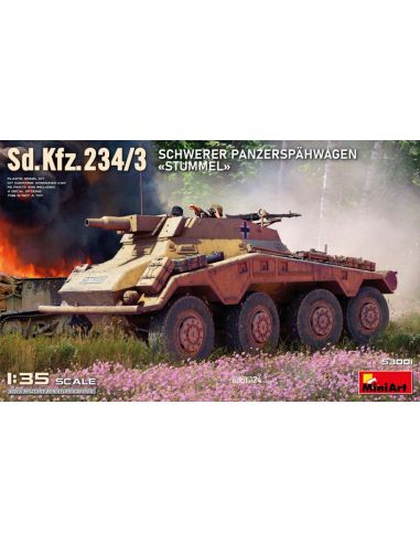 MINIART MIN53001 SD.KFZ.234/3 SCHWERER PANZERSPAHWAGEN STUMMEL KIT 1:35 Modellino