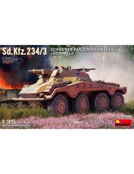 MINIART MIN53001 SD.KFZ.234/3 SCHWERER PANZERSPAHWAGEN STUMMEL KIT 1:35 Modellino