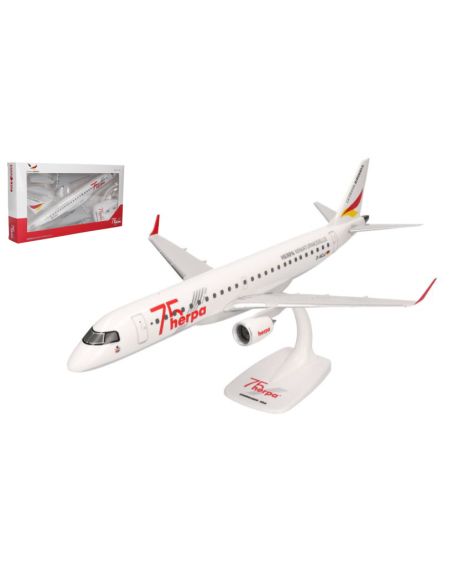 HERPA HP614368 EMBRAER E190 GERMAN AIRWAYS HERPA 75 YEARS 1:100 Modellino
