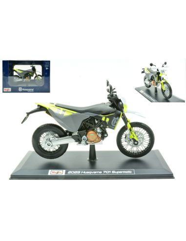 MAISTO MI23093 HUSQUARNA HUSKY 701 SUPERMOTO 2023 1:12 Modellino