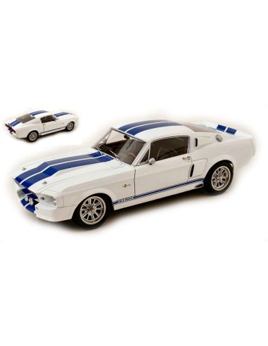 KK SCALE KKDC120172 FORD MUSTANG SHELBY GT500 1967 WHITE/BLUE 1:12 Modellino