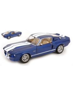 KK SCALE KKDC120174 FORD MUSTANG SHELBY GT500 1967 BLUE/WHITE 1:12 Modellino