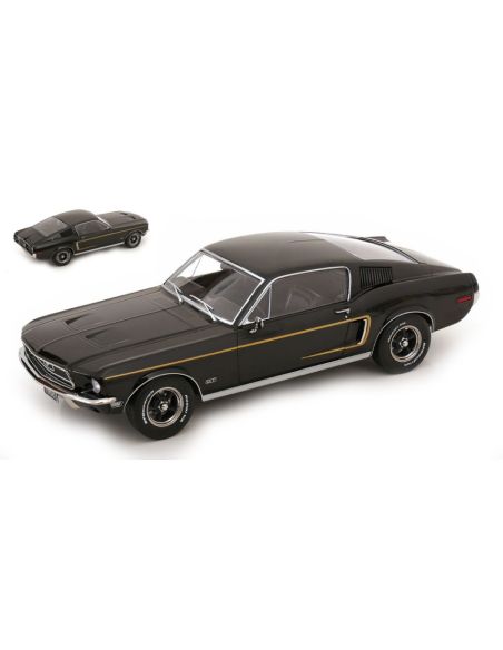 KK SCALE KKDC181393 FORD MUSTANG GT FASTBACK 1968 BLACK 1:18 Modellino