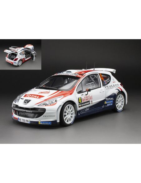 SUNSTAR SS5443 PEUGEOT 207 S2000 N.4 WINNER RALLY AUTOMOBILE MONTE CARLO 2011 1:18 Modellino