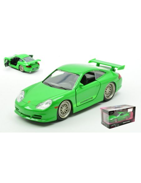 JADA TOYS JADA35360 PORSCHE 911 GT3 (996) PINK SLIPS GREEN 1:32 Modellino