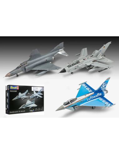 REVELL RV05627 GIFT SET 70 YEARS BUNDESWEHR TIPHOON, PHANTOM, TORNADO KIT 1:72 Modellino