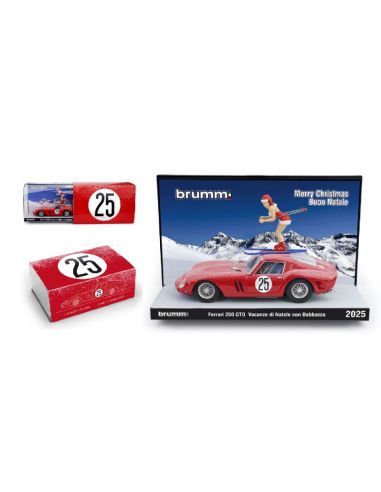 BRUMM BMS2525 FERRARI 250 GTO VACANZE DI NATALE 2025 CON BABBAZZA  LIM.200 1:43 Modellino