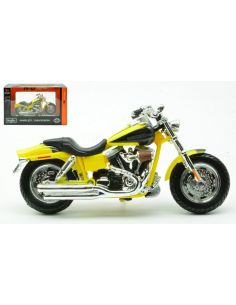 MAISTO MI24910 HARLEY DAVIDSON CVO FAT BOB 2009 YELLOW 1:18 Modellino