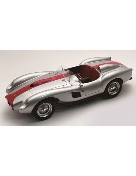 TECNOMODEL TMD18254M FERRARI 250 TR PONTOON-FENDER STREET VERSION 1958 MET.SILVER/RED 1:18 Modellino