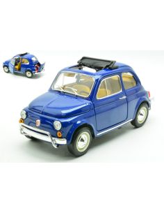 BBURAGO BU12035BL FIAT 500 L 1968 BLUE 1:18 Modellino