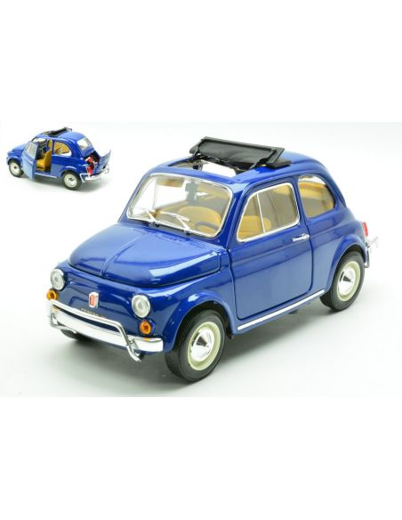 BBURAGO BU12035BL FIAT 500 L 1968 BLUE 1:18 Modellino
