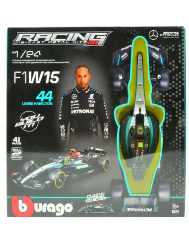 BBURAGO BU28513 MERCEDES W15 N.44 LEWIS HAMILTON 2024 KIT 1:24 Modellino