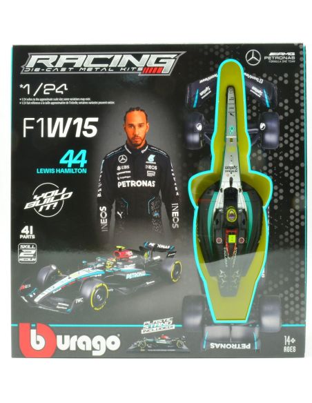 BBURAGO BU28513 MERCEDES W15 N.44 LEWIS HAMILTON 2024 KIT 1:24 Modellino