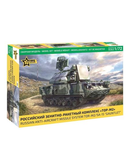 ZVEZDA Z5081 RUSSIAN ANTI-AIRCRAFT MISSILE SYSTEM TOR-M2/SA-15 GAUNTLET KIT 1:72 Modellino