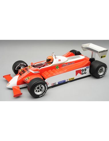 TECNOMODEL TMD18421A ALFA ROMEO 179 N.22 OLANDA GP 1980 V.BRAMBILLA W/DRIVER 1:18 Modellino