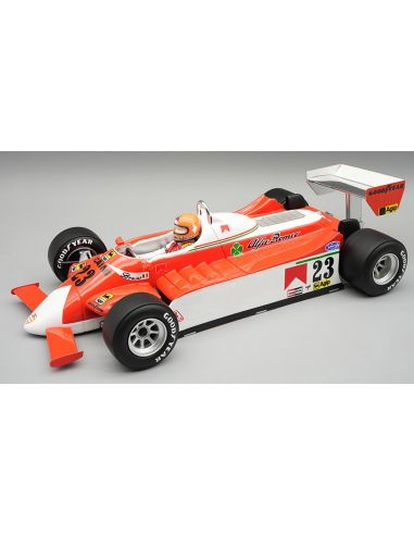 TECNOMODEL TMD18421D ALFA ROMEO 179 N.23 MONACO GP 1980 B.GIACOMELLI W/DRIVER 1:18 Modellino