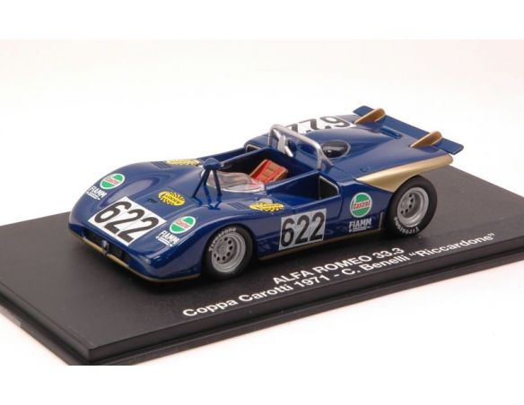 M4 M47167 A.ROMEO 33.3 N.622 COPPA CAROTTI 1971 C.BENELLI RICCARDONE 1:43 Modellino