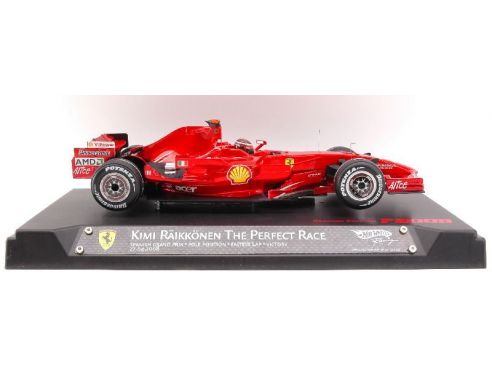 Hot Wheels L8780 FERRARI K.RAIKKONEN 2008 SPAIN 1:18 Modellino