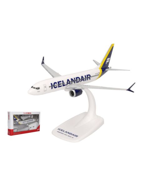 HERPA HP614641 BOEING 737 MAX 8 ICEALANDER YELLOW TAIL STRIPE 1:200 Modellino
