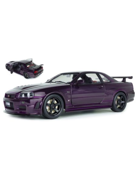 SOLIDO SL1804311 NISSAN SKYLINE (R34) GT-R Z TUNE 1999 MIDNIGHT PURPLE 1:18 Modellino