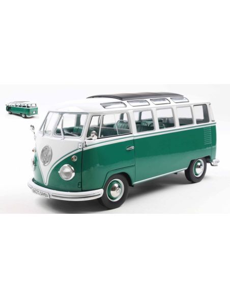 SOLIDO SL1813403 VOLKSWAGEN T1 SAMBA GREEN/WHITE 1962 1:18 Modellino