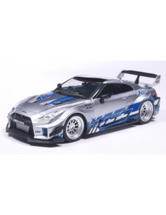 SOLIDO SL4311211 NISSAN GT-R (R35) LIBERTYWALK SILHOUETTE SILVER AND BLUESTRIPES 1:43 Modellino