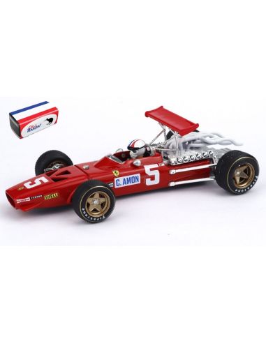 BRUMM BM0172BCH FERRARI 312 F1 GRAN BRETAGNA GP 1968 N.5 CHRIS AMON + PILOTA 1:43 Modellino