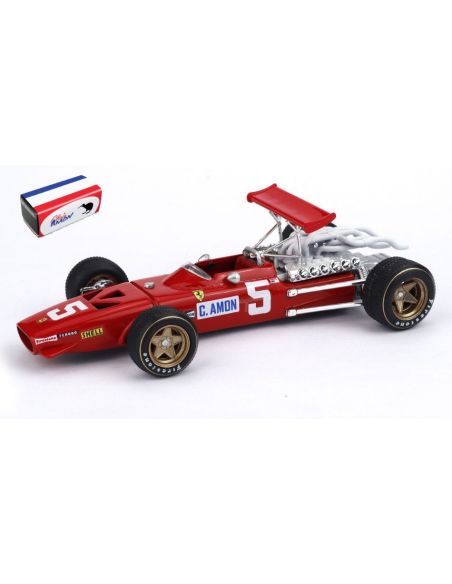 BRUMM BM0172B FERRARI 312 F1 GRAN BRETAGNA GP 1968 N.5 CHRIS AMON 1:43 Modellino