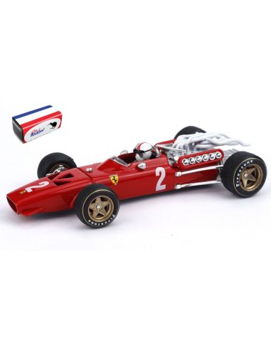 BRUMM BM0255CH FERRARI 312 F1 ITALIA GP 1967 N.2 CHRIS AMON + PILOTA 1:43 Modellino