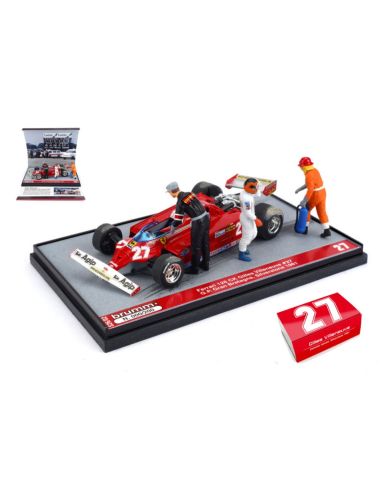 BRUMM BMS2602 FERRARI 126 CK GRAN BRETAGNA GP 1981 GILLES VILLENEUVE 1:43 LIM.PCS 200 Modellino