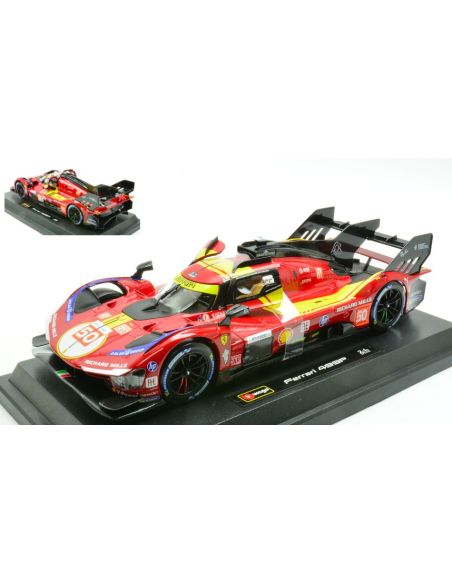 BBURAGO BU26316 FERRARI 499P N.50 LE MANS 2025 FUOCO-NIELSEN-MOLINA  1:24 Modellino