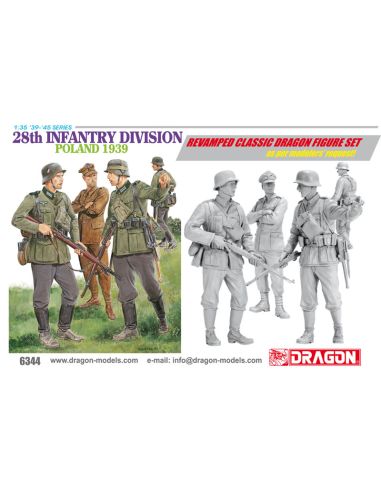 DRAGON D6344 28th INFANTRY DIVISION POLAND 1939 KIT 1:35 Modellino