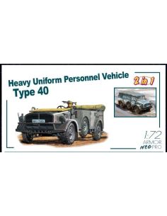DRAGON D7379 HEAVY UNIFORM PERSONNEL VEHICLE TYPE 40 (2 IN 1) KIT 1:72 Modellino