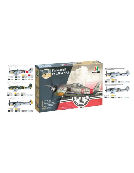 ITALERI IT1490 FOCKE WULF 190 A-7/A-8 ACES KIT 1:72 Modellino