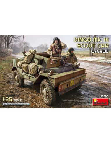 MINIART MIN53088 DINGO Mk.III SCOUT CAR W/CREW KIT 1:35 Modellino
