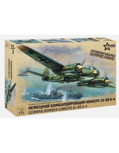 ZVEZDA Z7282 GERMAN BOMBER JUNKERS JU-88A4 KIT 1:72 Modellino